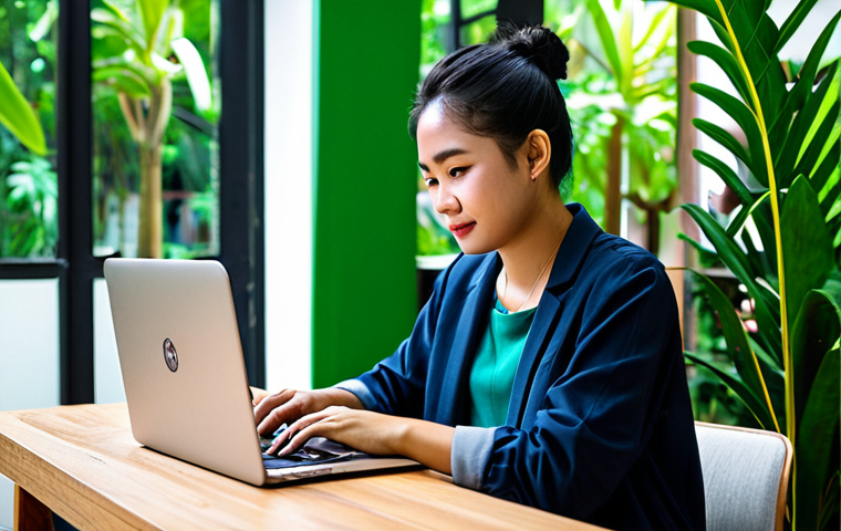 **
"A professional graphic designer, fully clothed in stylish, modest attire, working on a laptop in a vibrant coworking space in Chiang Mai, Thailand. Background includes lush greenery and modern Thai decor. Perfect anatomy, correct proportions, well-formed hands, proper finger count, natural body proportions, safe for work, appropriate content, professional, family-friendly."
**