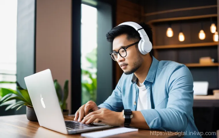 디지털 노마드의 자원 관리 전략 - **Prompt:** A focused and confident Thai digital nomad, appearing to be in their late 20s to early 3...