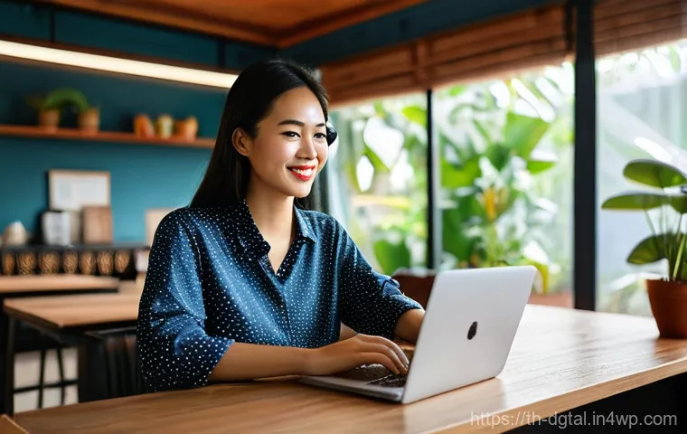 디지털 노마드의 생활비 절감 전략 - **Prompt 1: Digital Nomad Life in a Thai Co-working Space**
    "A vibrant and well-lit co-working a...